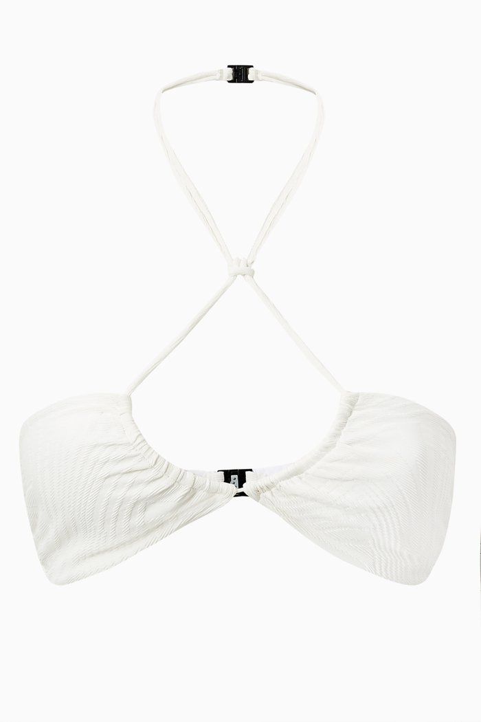 

Conan Bikini Top in Textured Lycra, Neutral