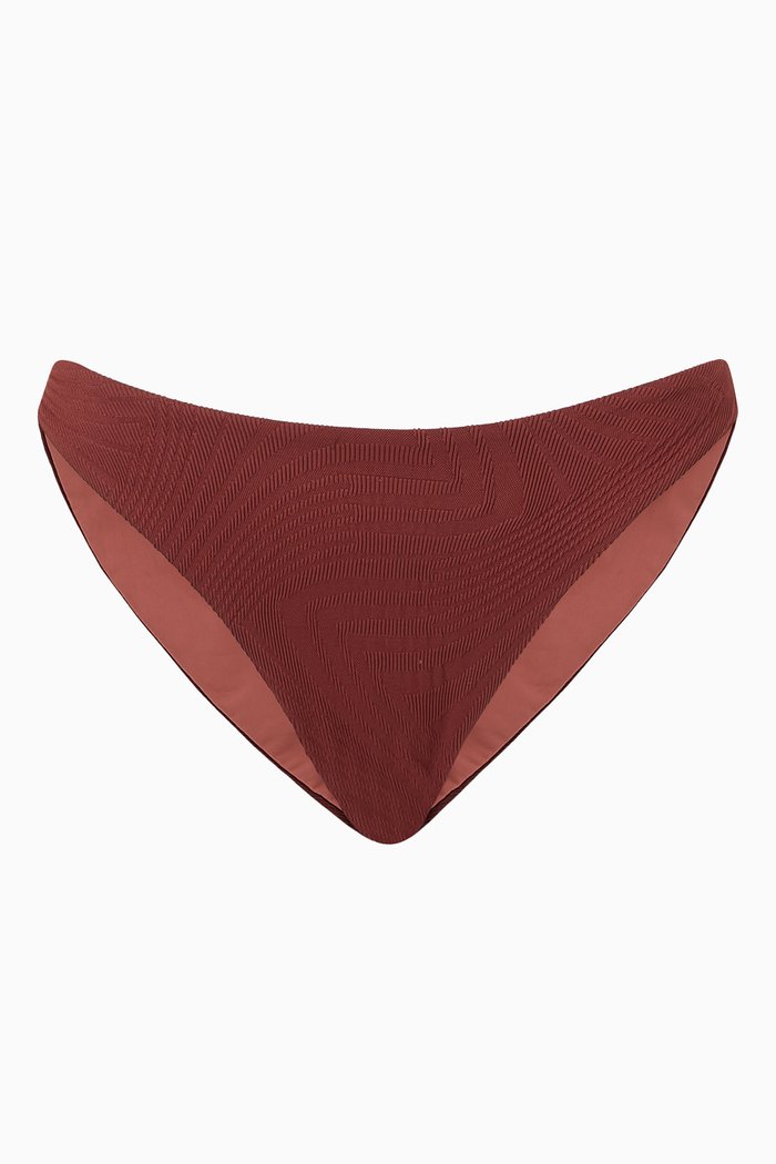 

Elvis Bikini Bottoms in Textured Lycra, Brown