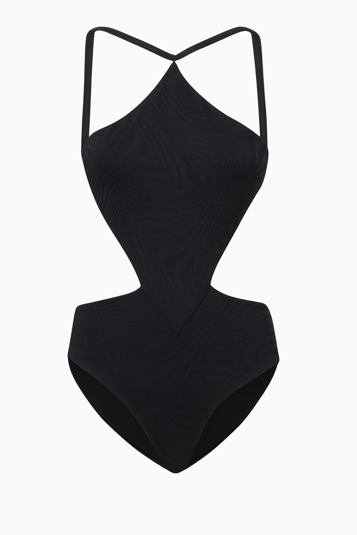 

Sabath Swimsuit in Textured Lycra, Black