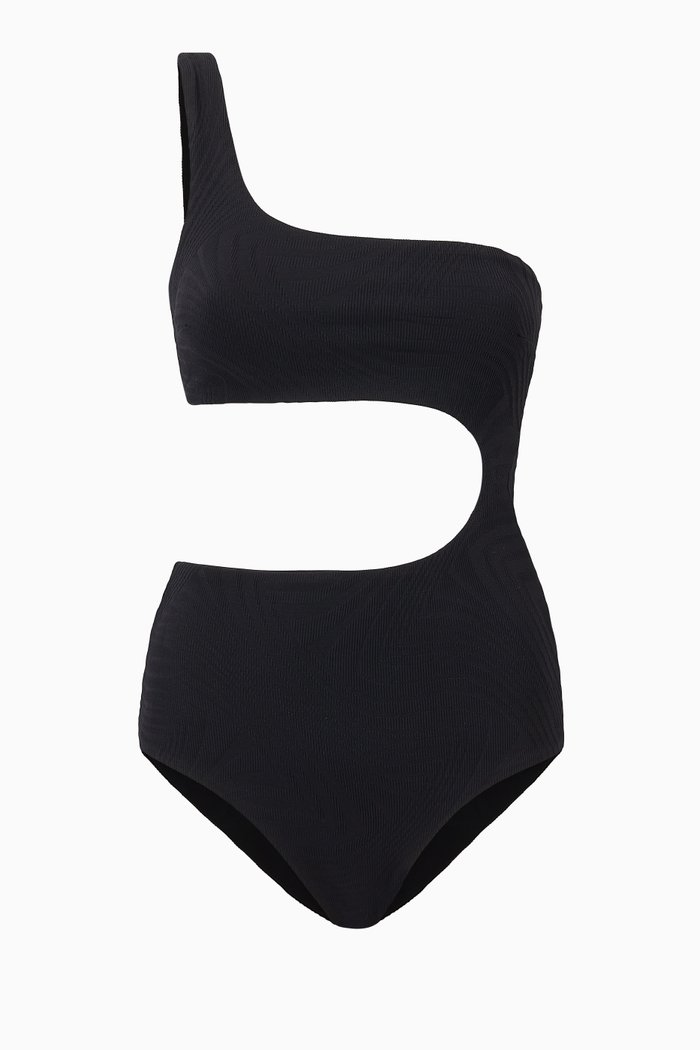 

Atlas Swimsuit in Textured Lycra, Black