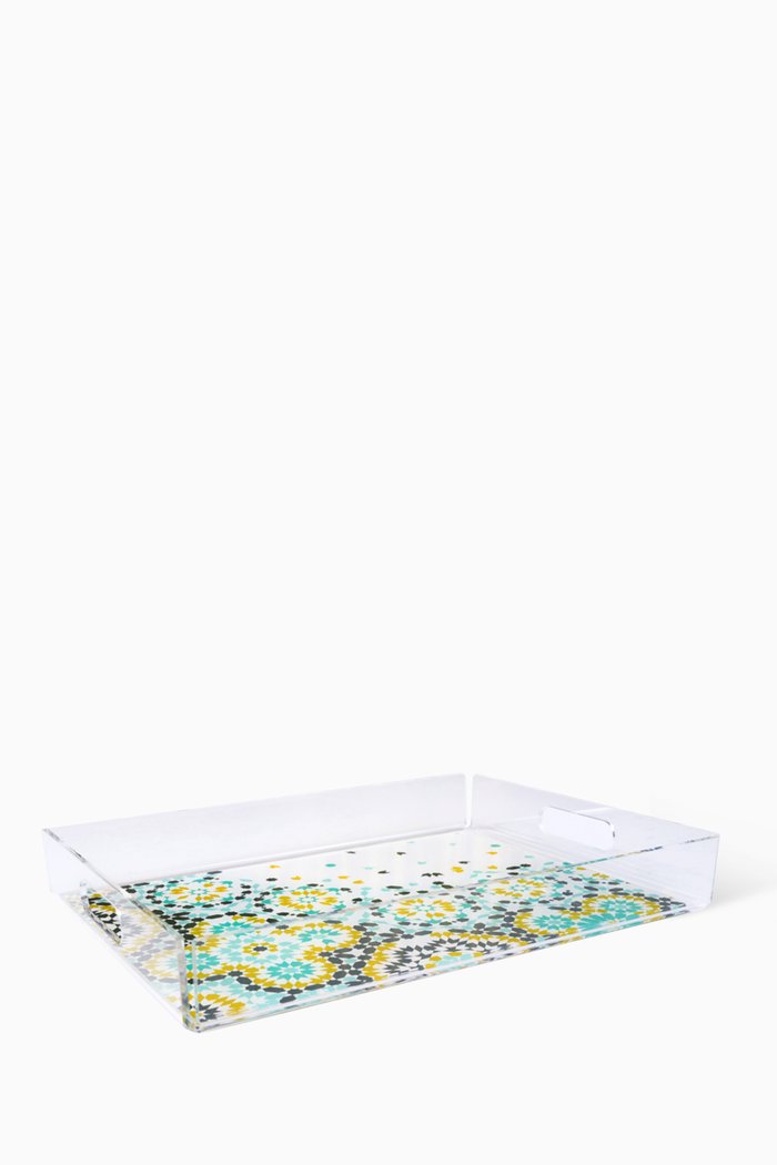 

Medium Mirrors Acrylic Tray, Green