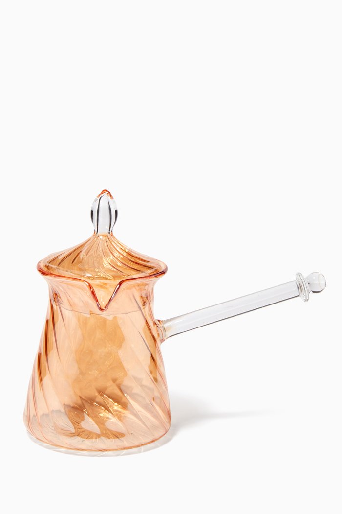 

Turkish Coffee Pot in Handblown Glass, Orange