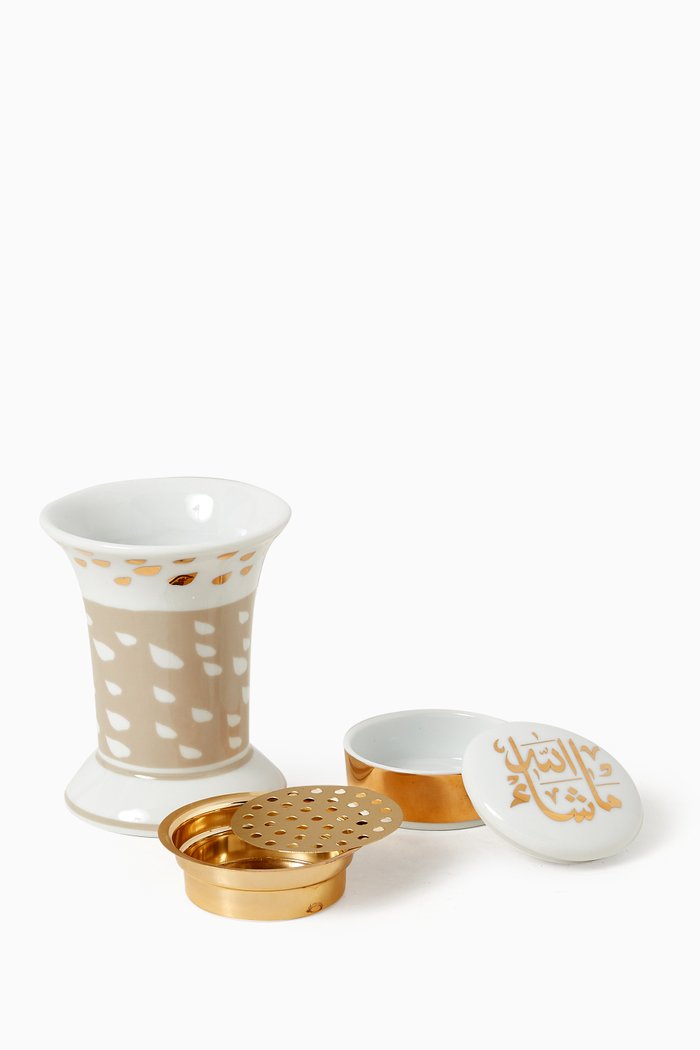 Joud Incense Burner & Trinket Box Gift Set, Multicolour
