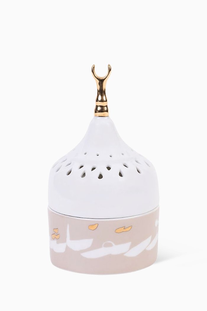 Joud Crescent Incense Burner, Multicolour