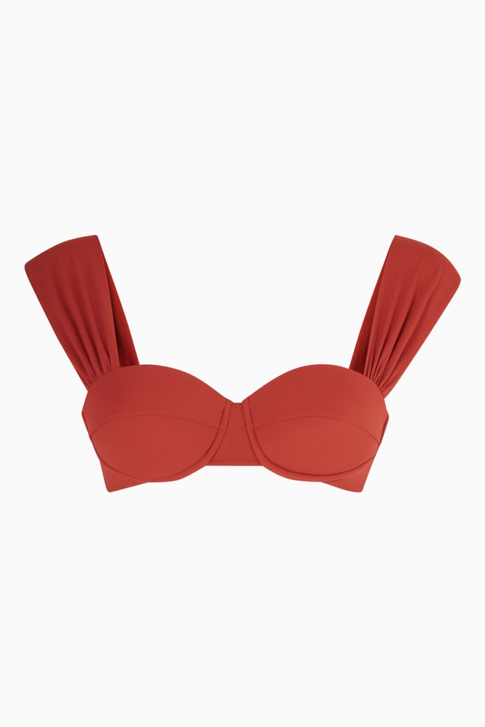 

Audrey Bikini Top in Econyl®, Red