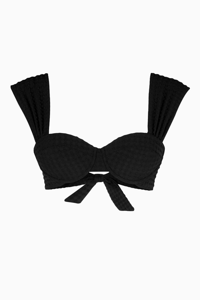 Audrey Bikini Top in Econyl®, Black