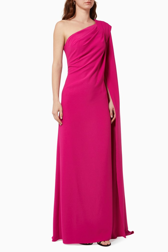 

One-Shoulder Dress, Pink
