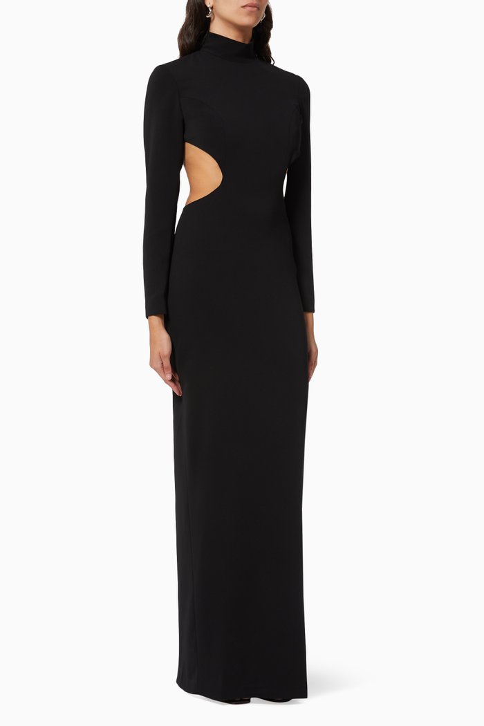 

Backless Maxi Dress, Black