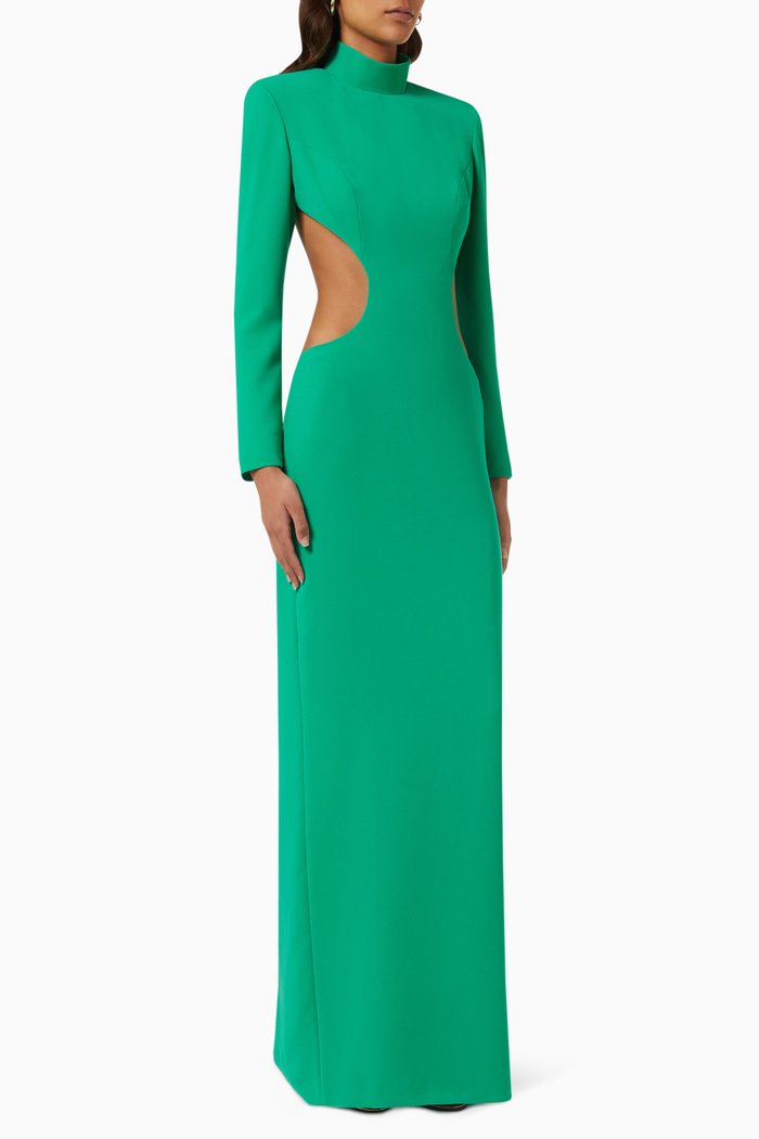 

Backless Maxi Dress, Green