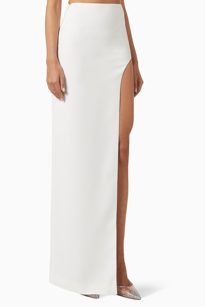 

Side Slit Maxi Skirt, White