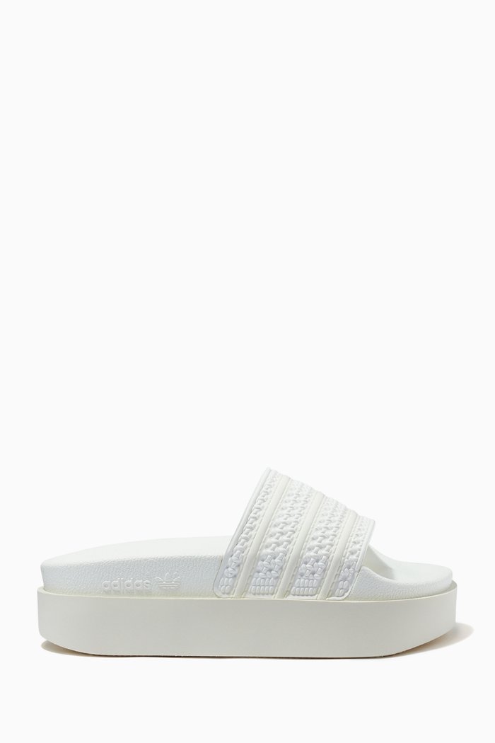 

Adilette Bonega Slides, White