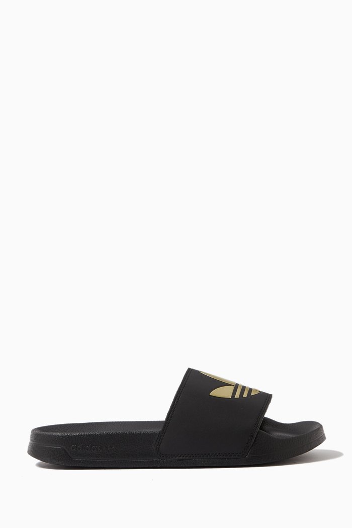 

Adilette Lite Flat Slides in Synthetic, Black