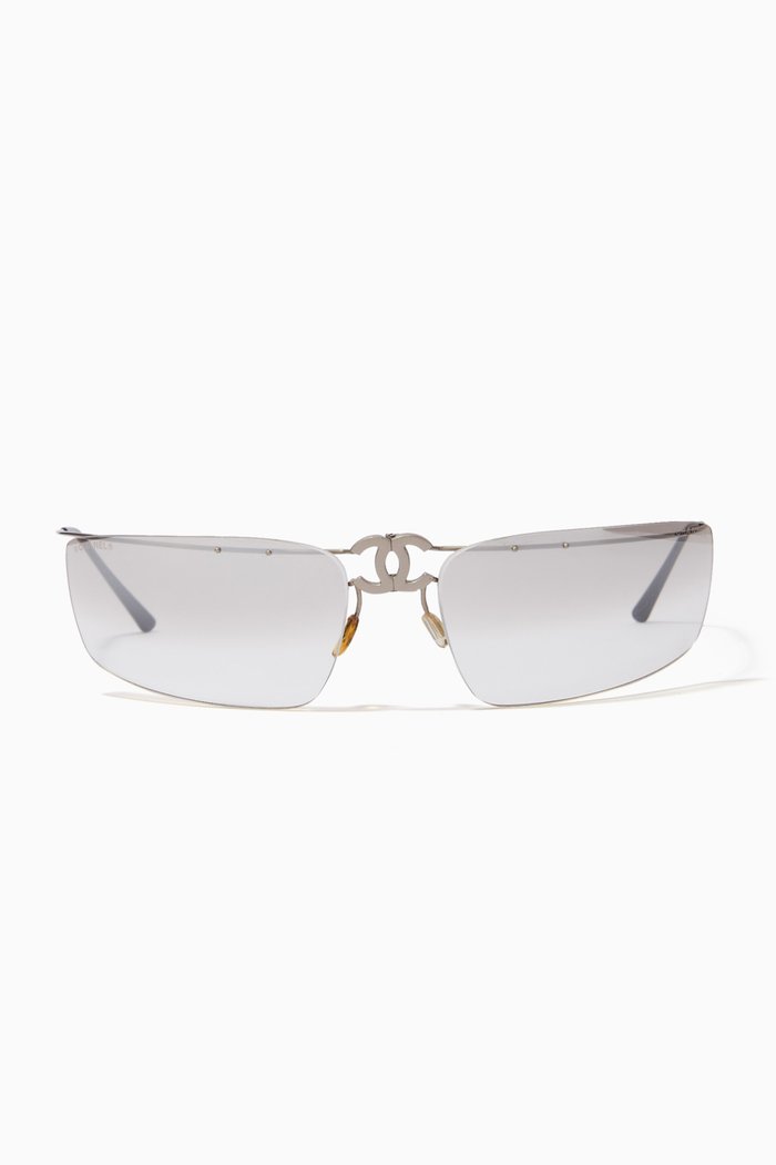 

CC Clear Sunglasses in Metal, Silver