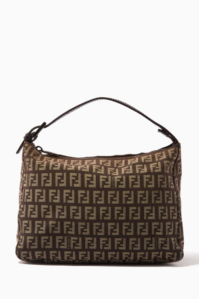 

Top Handle Bag in Zucchino Canvas, Brown