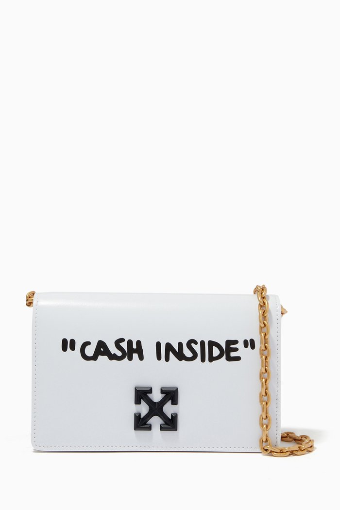 

Jitney 0.5 Crossbody Bag in Patent Leather, White