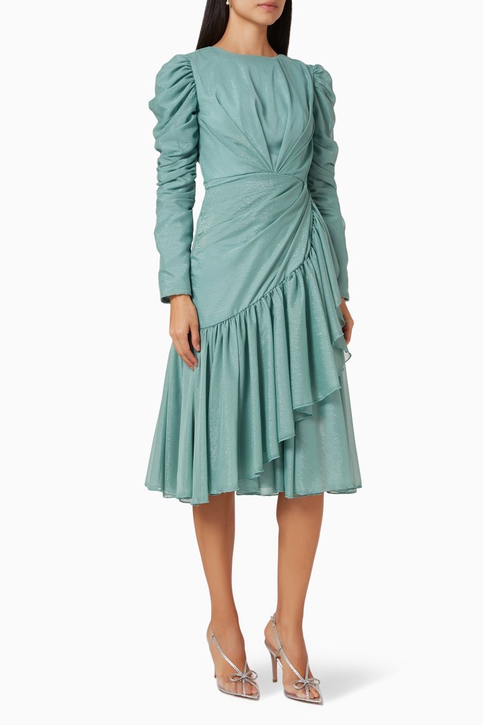 

Ruched Dress, Green