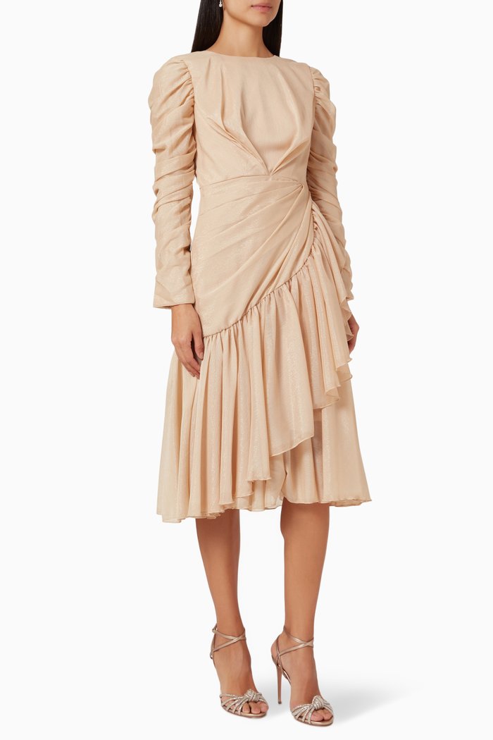 

Ruched Dress, Neutral