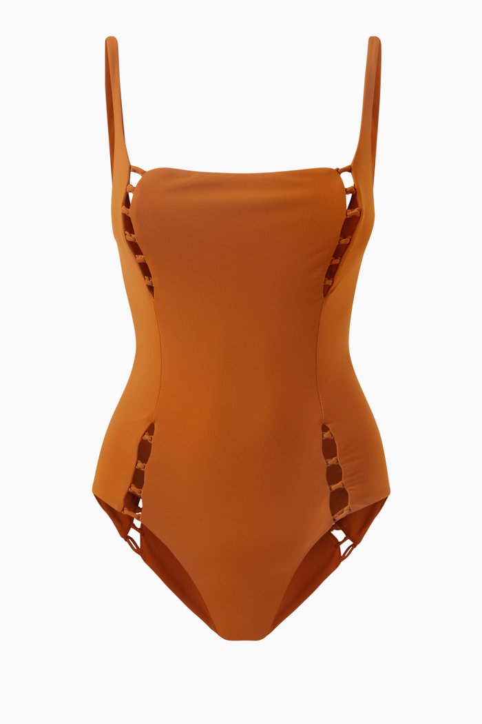 

Armour Swimsuit in Recyled Nylon, Orange