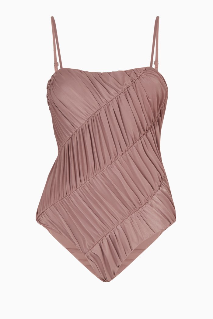 Ruched Swimsuit, Pink