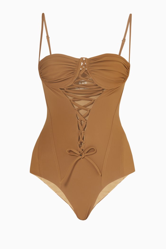 

Joan Swimsuit in Nylon, Brown