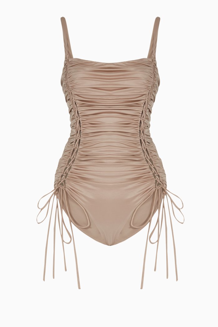 

Gather One-Piece Swimsuit, Rose gold
