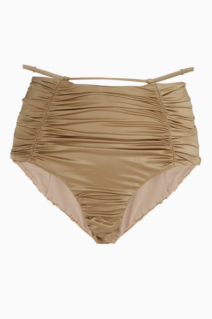

Sculpture High Rise Bikini Bottoms, Gold