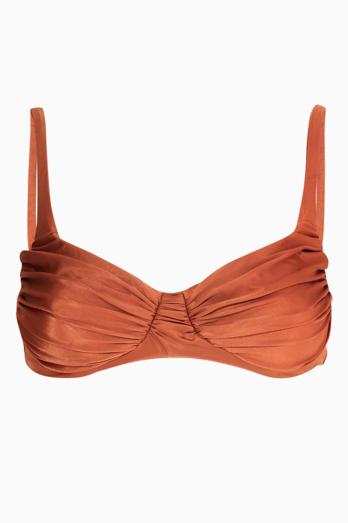 Heidi Bikini Top, Brown