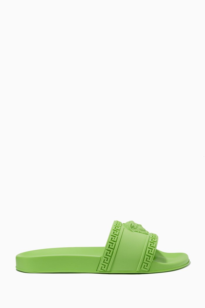 

Palazzo Pool Slides in Rubber, Green