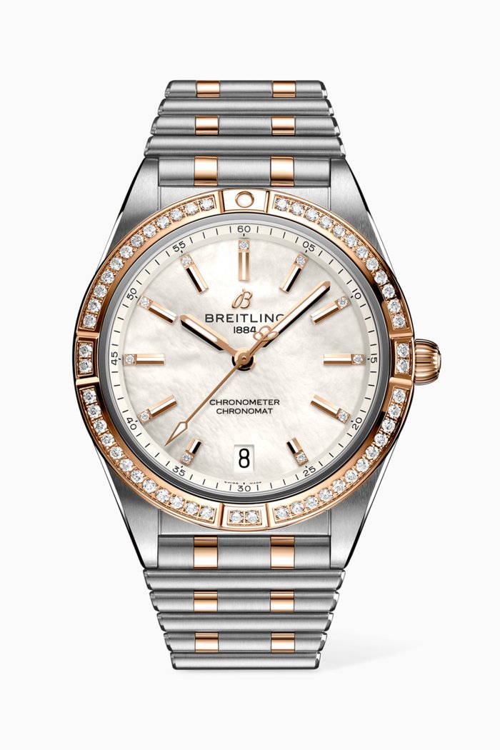 

Chronomat 36 with Diamonds & 18kt Red Gold, White