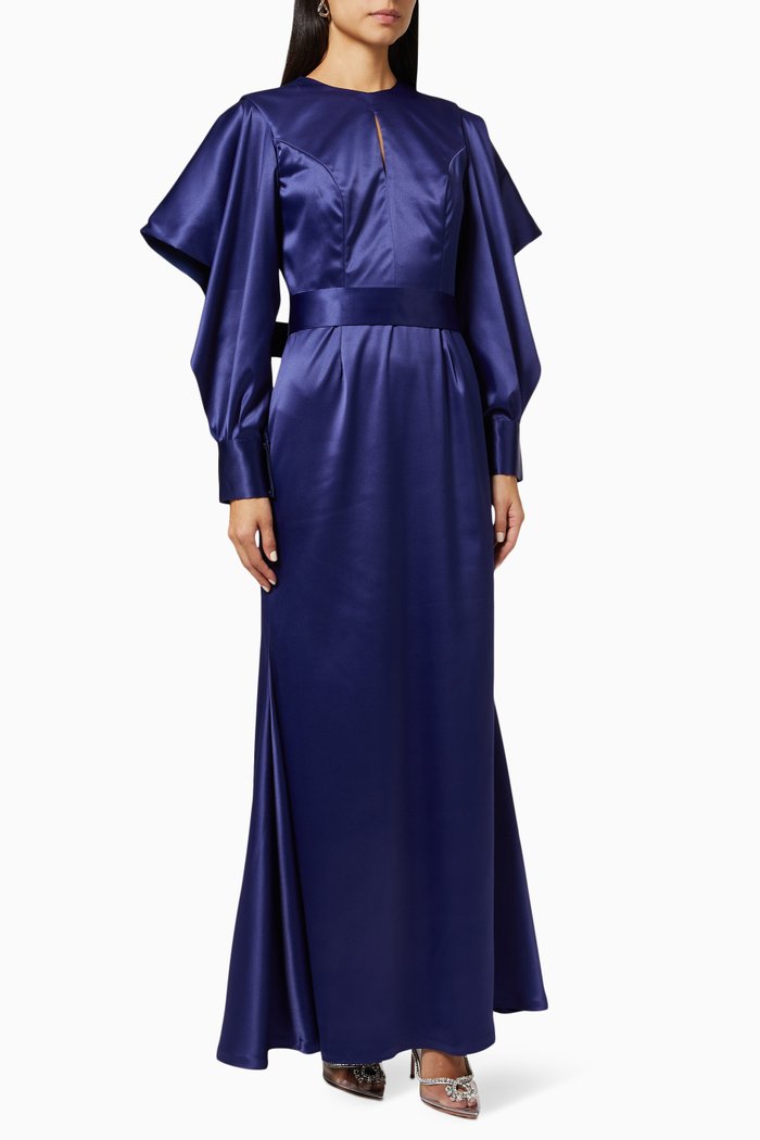 

Ruffle Maxi Dress, Blue