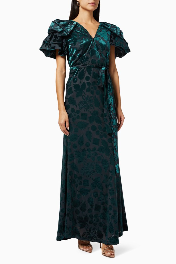 

Ruffle Gown, Green
