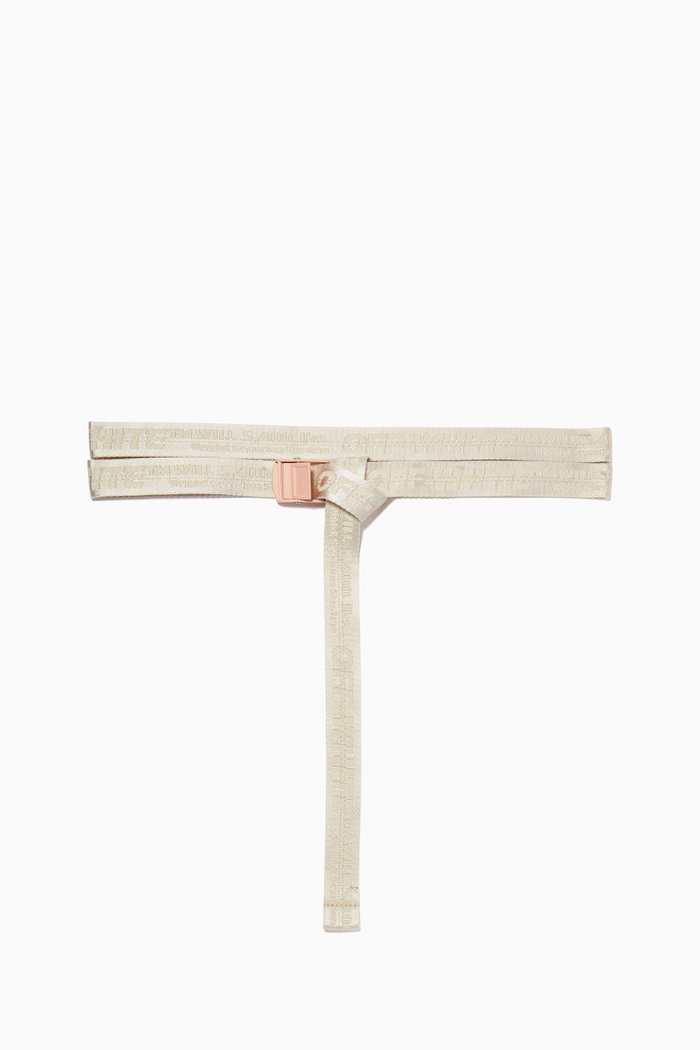 

Mini Classic Industrial Belt in Jacquard Nylon, White