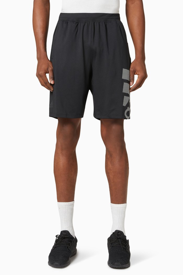 

4KRFT Sport Graphic Shorts in Jersey, Black