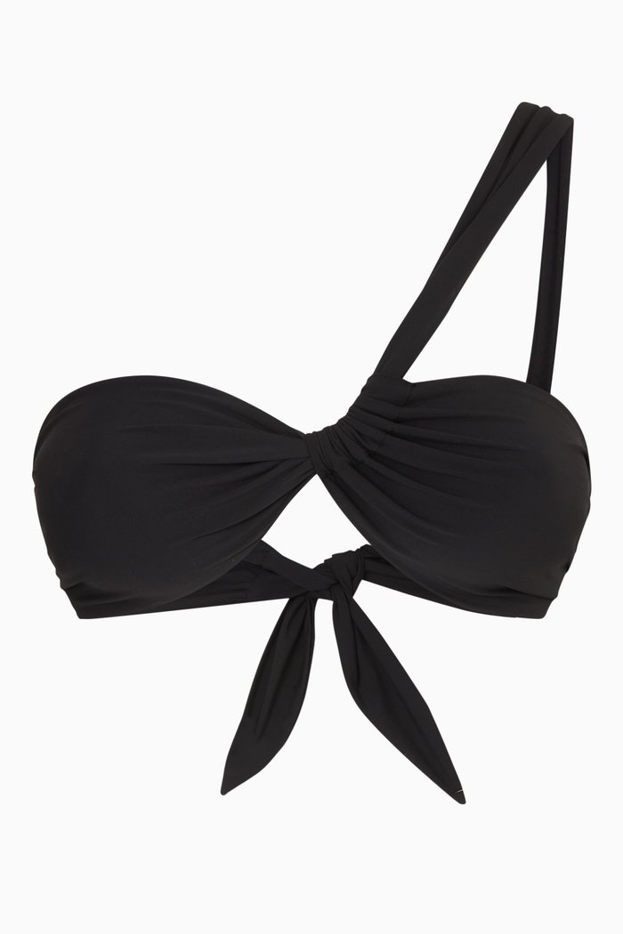 

Narcissus Bikini Top in Nylon, Black