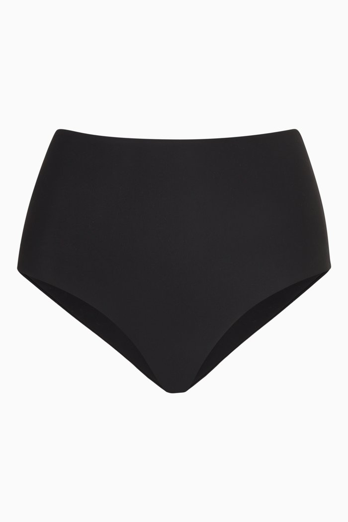 

High-waist Bikini Bottom in Nylon, Black