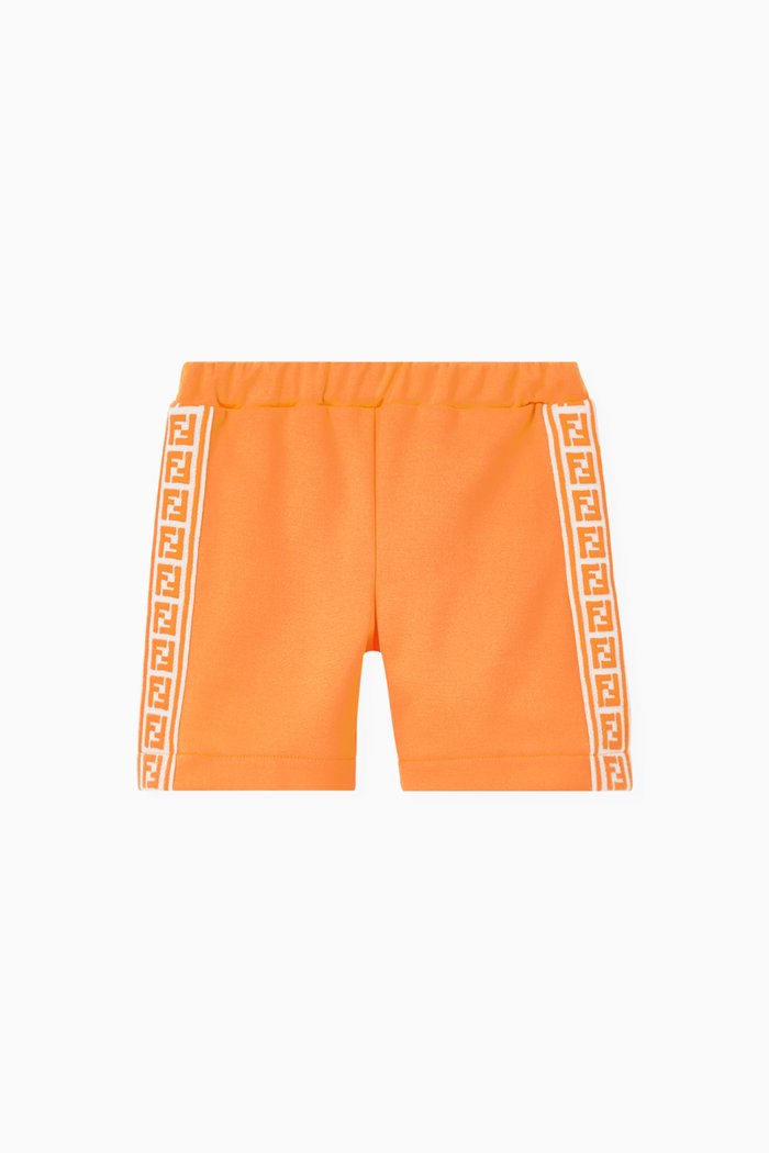 

Side Logo Band Shorts in Cotton Blend, Orange