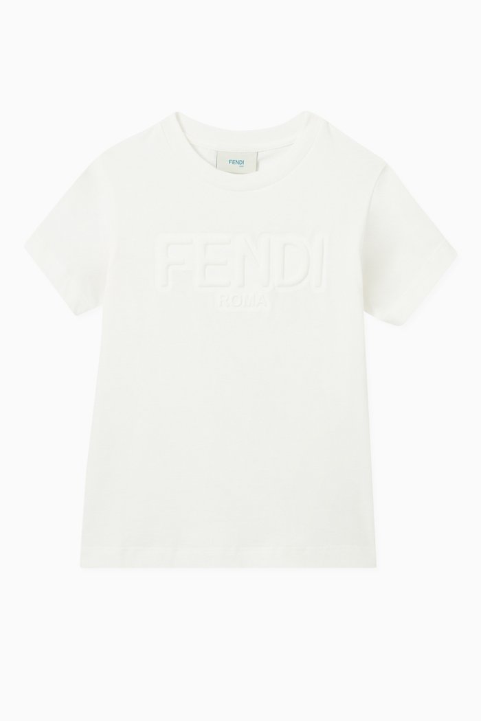 

Embossed Logo T-Shirt in Cotton Jersey, White