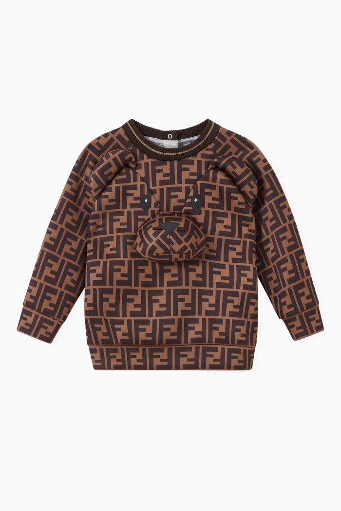 

Logo Sweatshirt in Neoprene, Brown