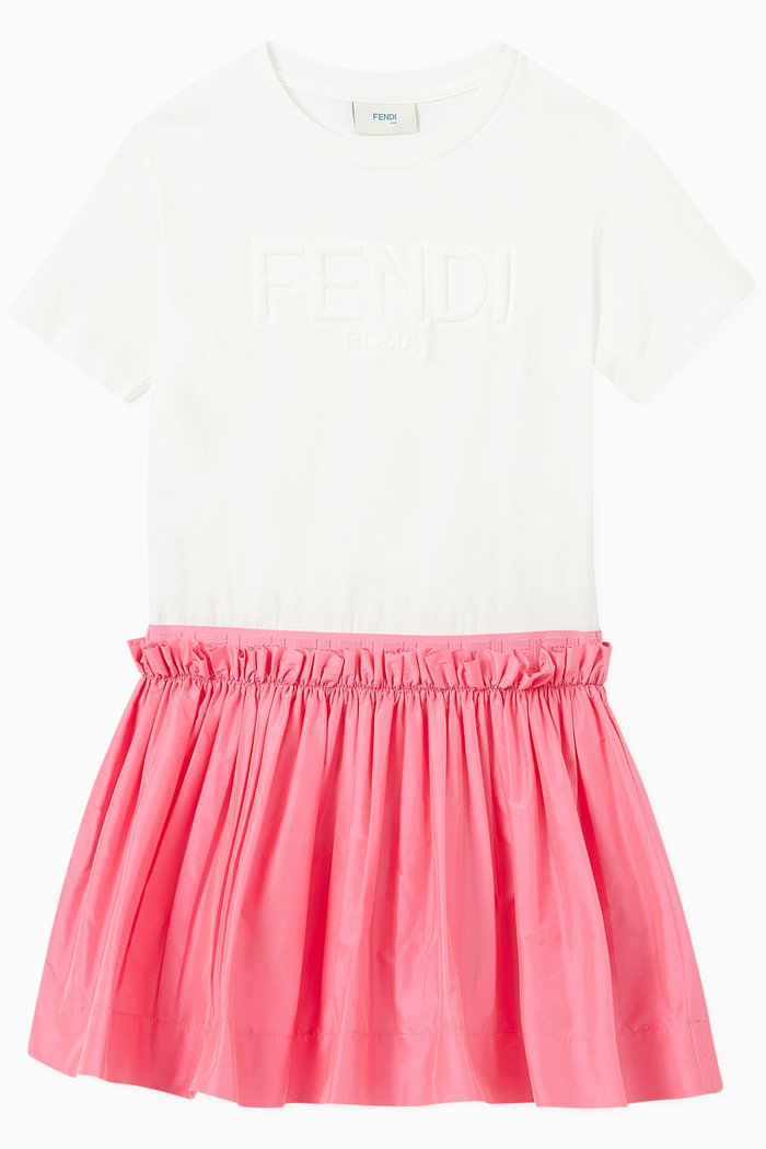 

Logo T-shirt Dress in Jersey & Taffeta, Multicolour