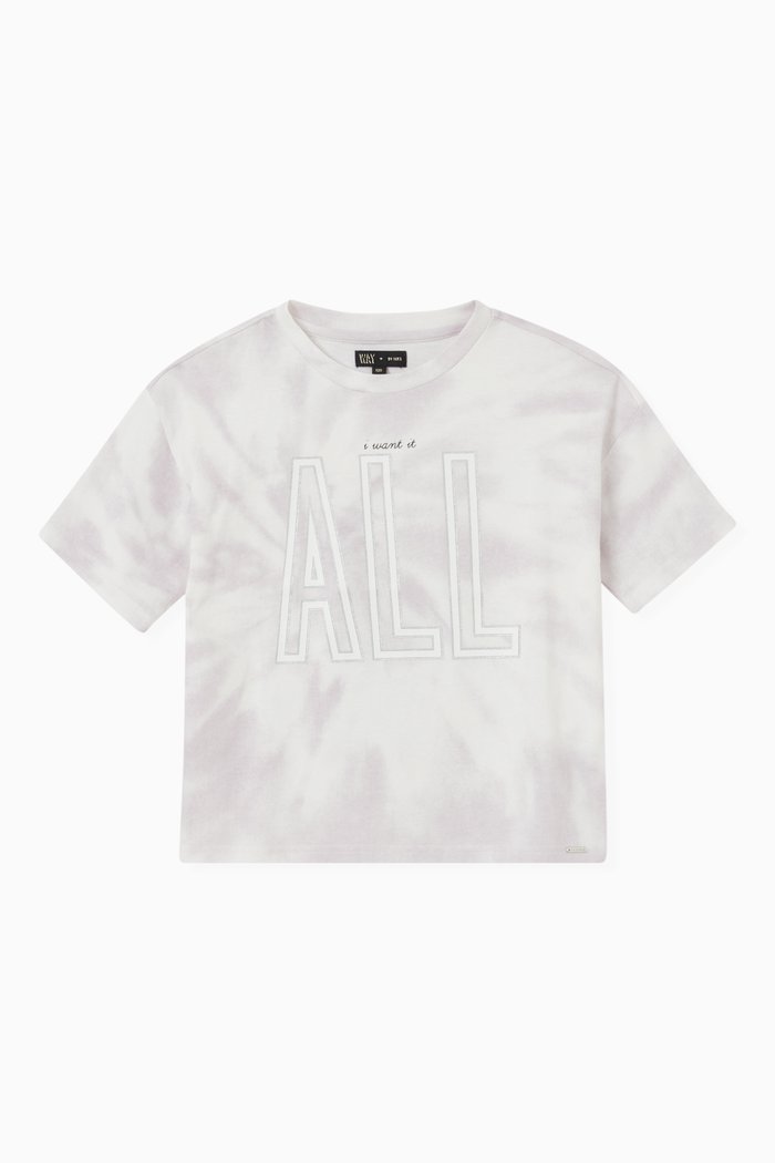 

Tie-dye T-shirt in Organic Cotton, White