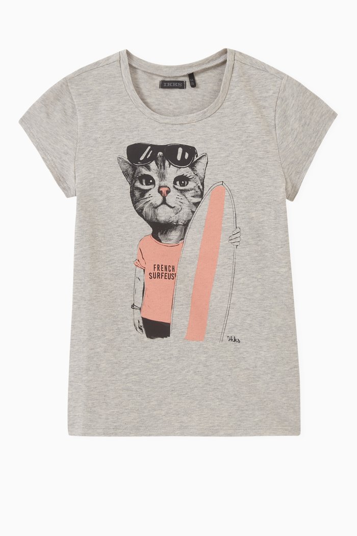 

Marl T-shirt in Organic Cotton, Grey
