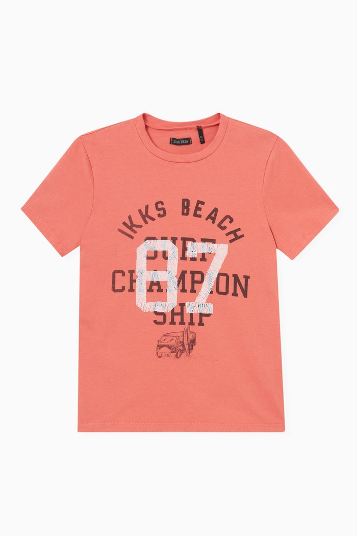 

Coral T-Shirt in Cotton, Pink