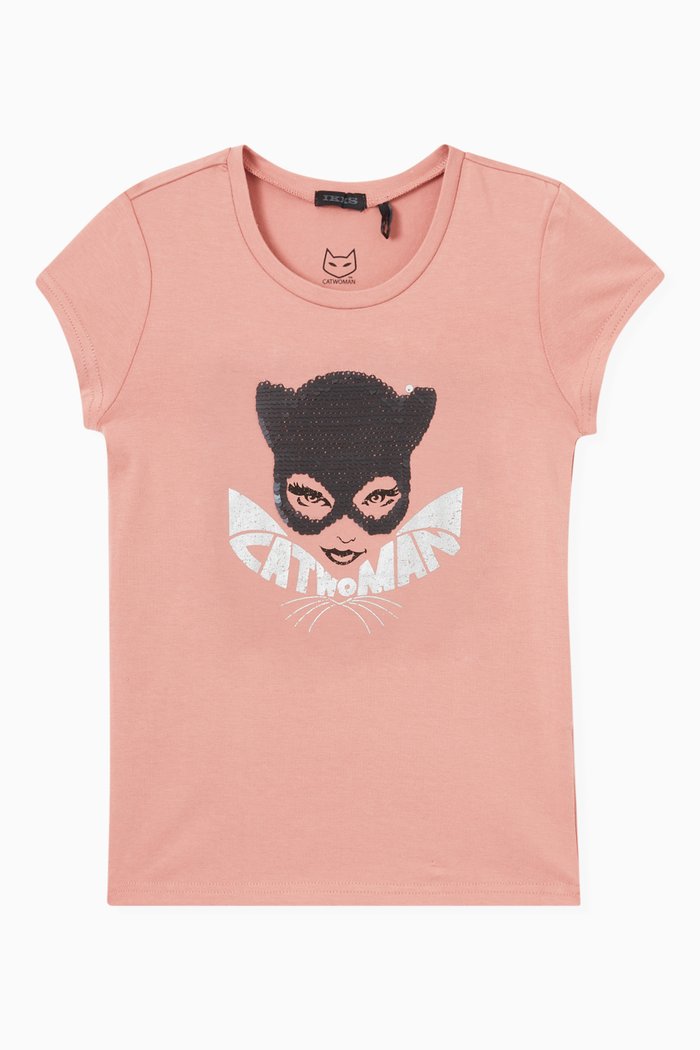

Short Sleeves T-Shirt in Cotton, Pink