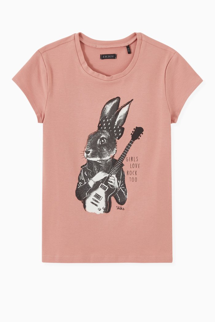 

Bunny T-Shirt in Organic cotton, Pink