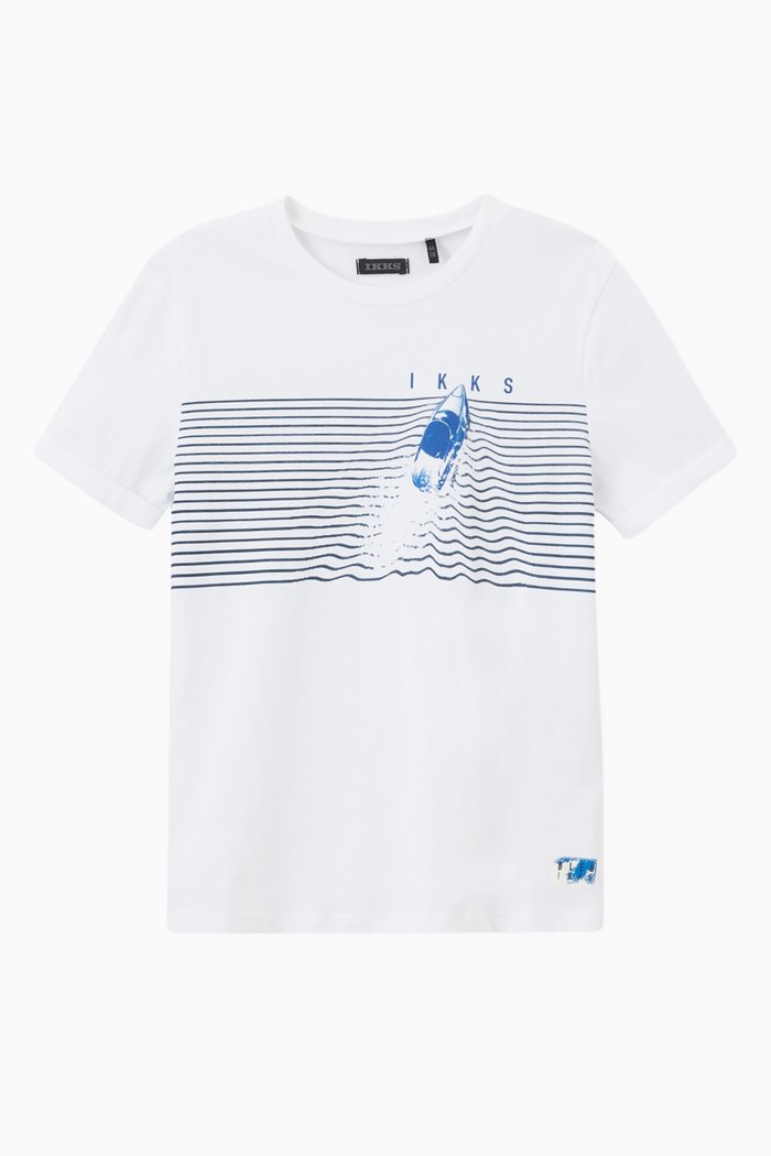 Sailor Print T-shirt in Cotton, White