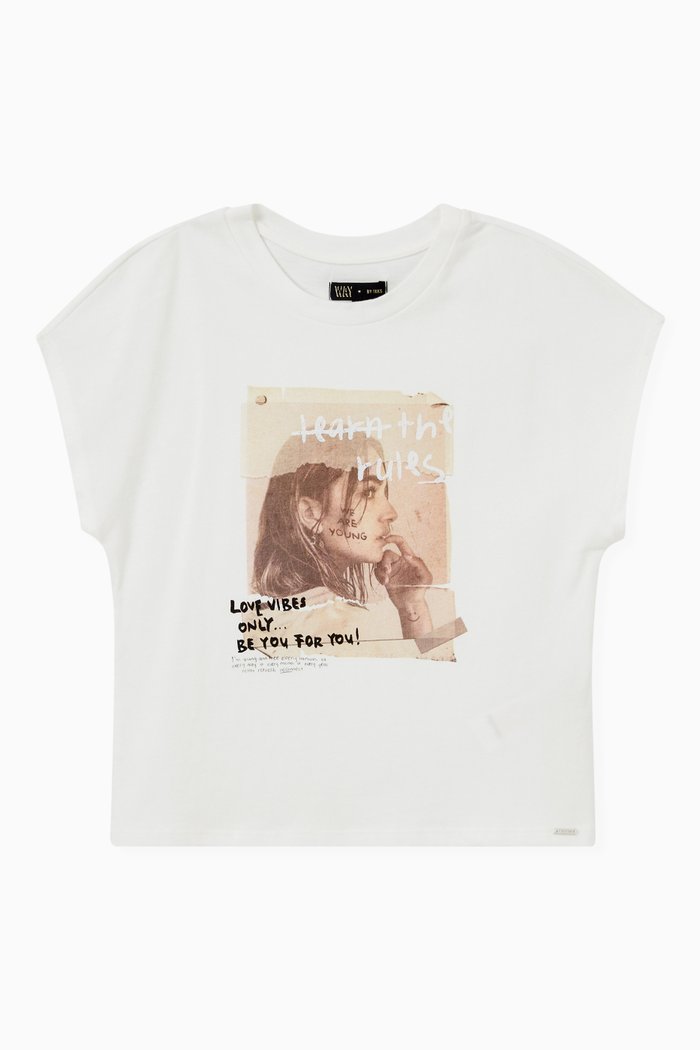 

Photo Image T-shirt in Cotton, White