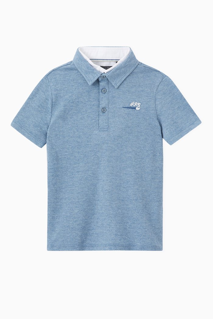

2 in 1 Polo Shirt in Cotton, Blue