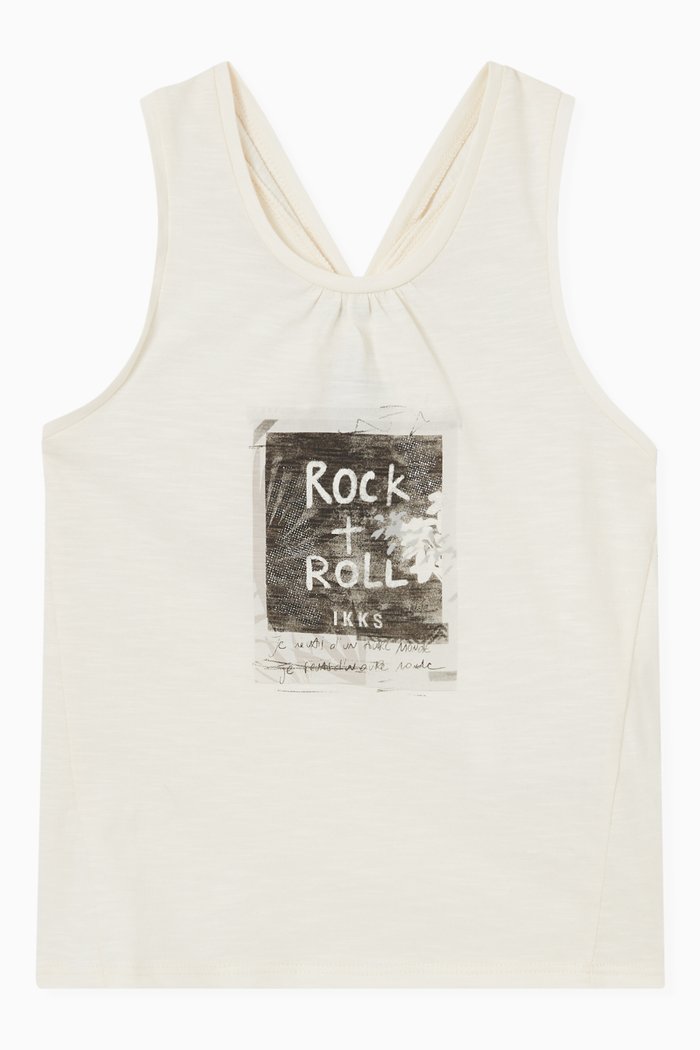 

Polaroid Photo Print Tank Top in Cotton, White