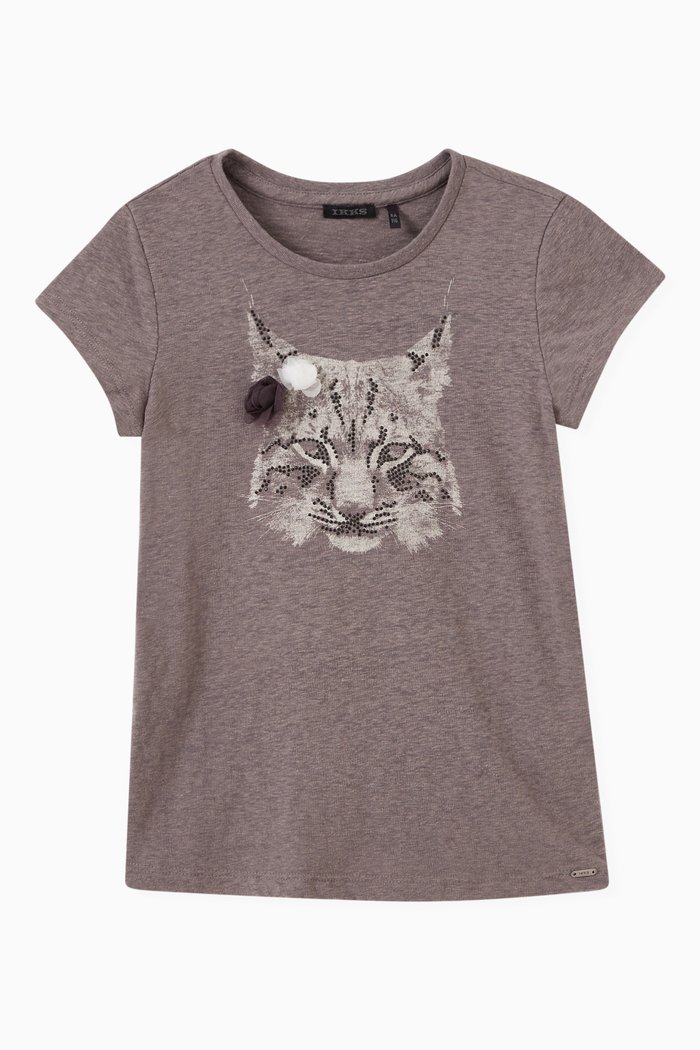 

3D Graphic Print T-shirt in Cotton, Red