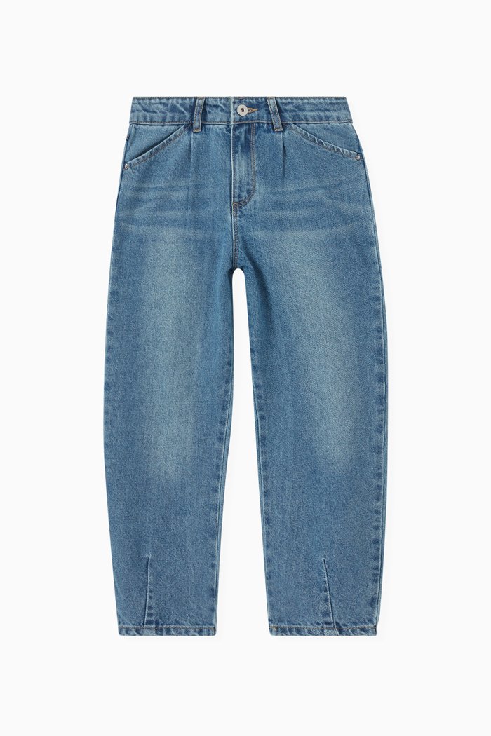 

Medium Balloon Jeans in Organic Cotton, Blue